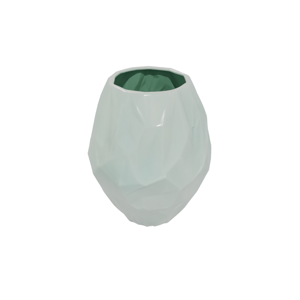 Glow Rustic Geometric Faceted Vase — home decor 3D print model, STL