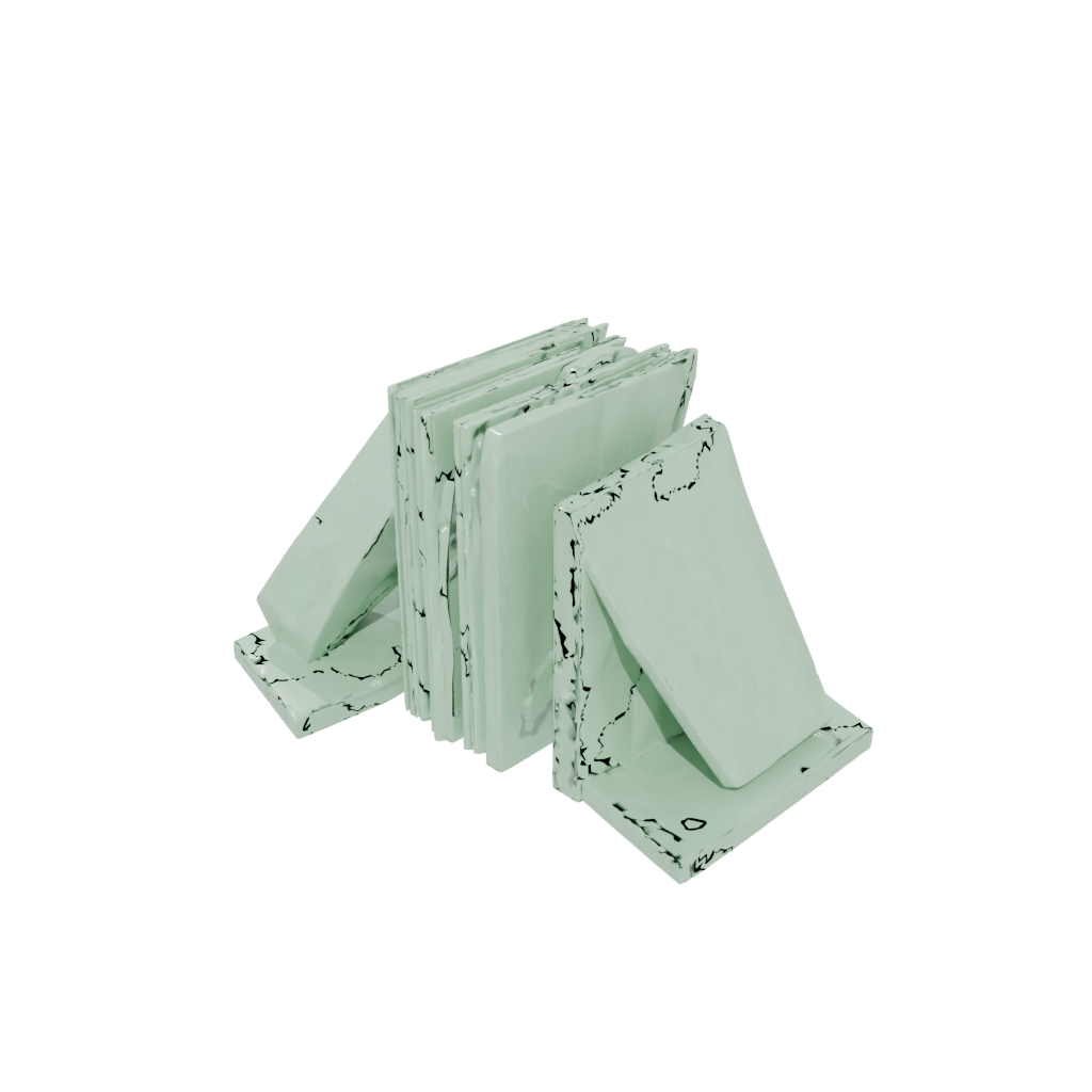 Glow Rustic Low-Poly Bookend Pair — home decor 3D print model, STL