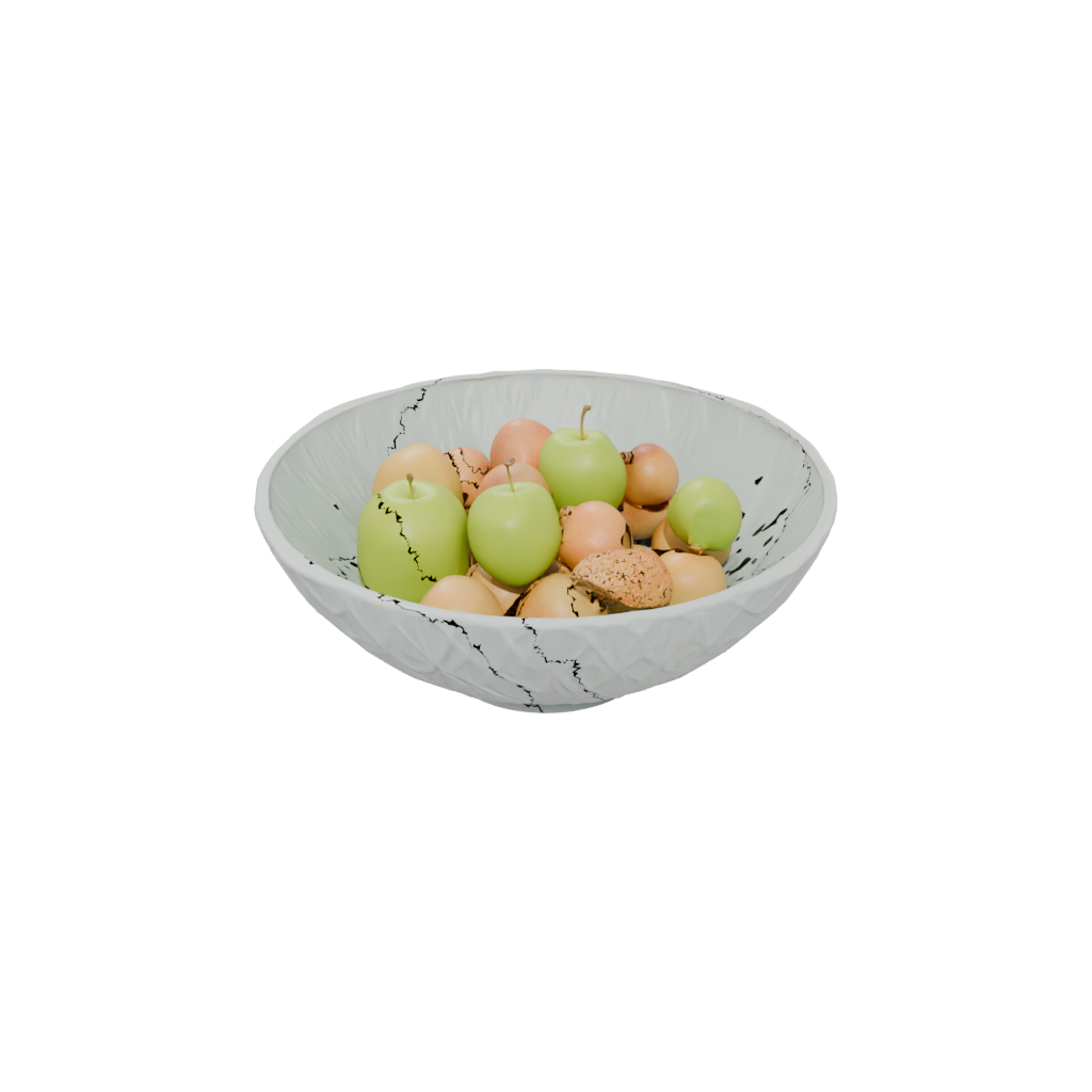 Glow Rustic Sculptural Fruit Bowl — home decor 3D print model, STL