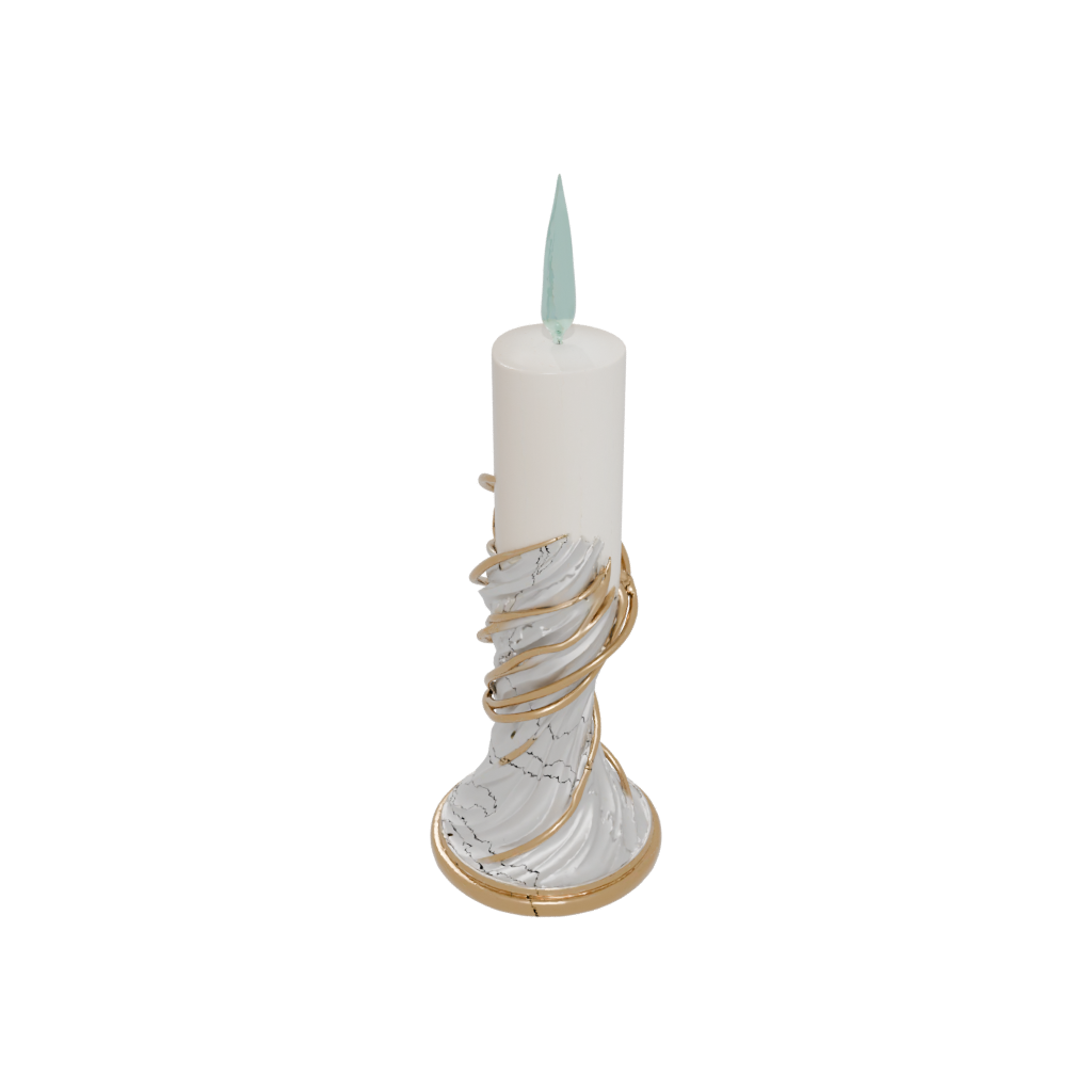 Gold Deco Spiral Candle Holder — home decor 3D print model, STL