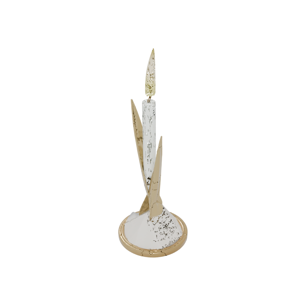Gold Geometric Candle Snuffer Stand