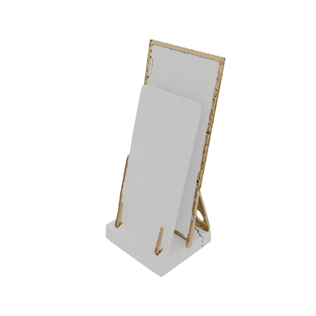 Gold Geometric Card Holder Stand