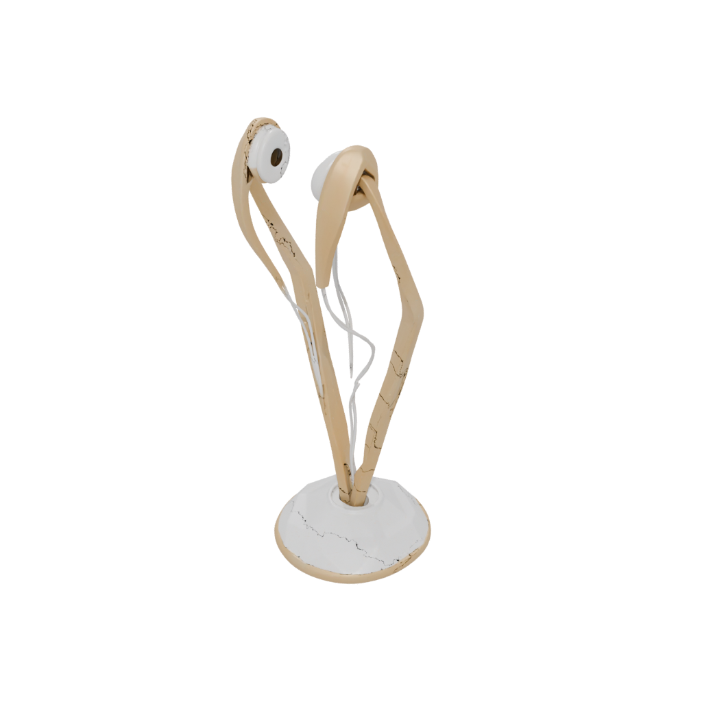 Gold Geometric Earbud Stand