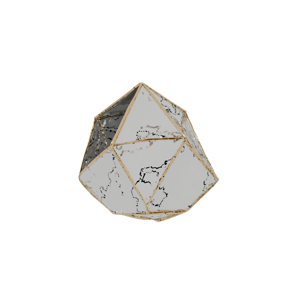 Gold Geometric Geometric Terrarium Frame