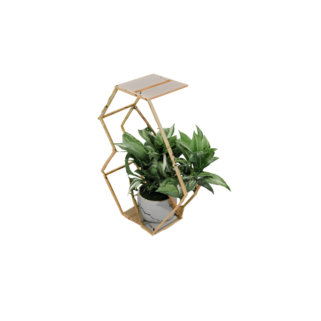 Gold Geometric Hexagon Wall Planter