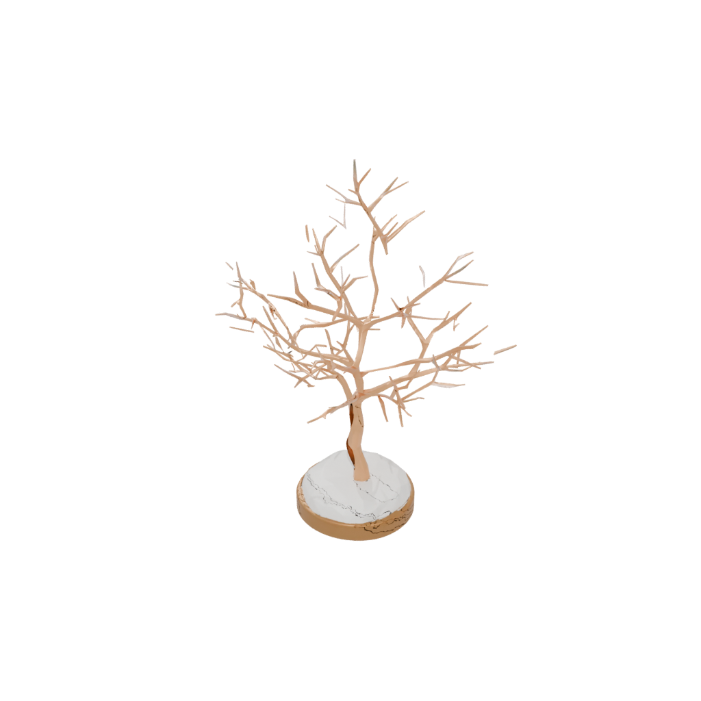 Gold Geometric Jewelry Tree Stand