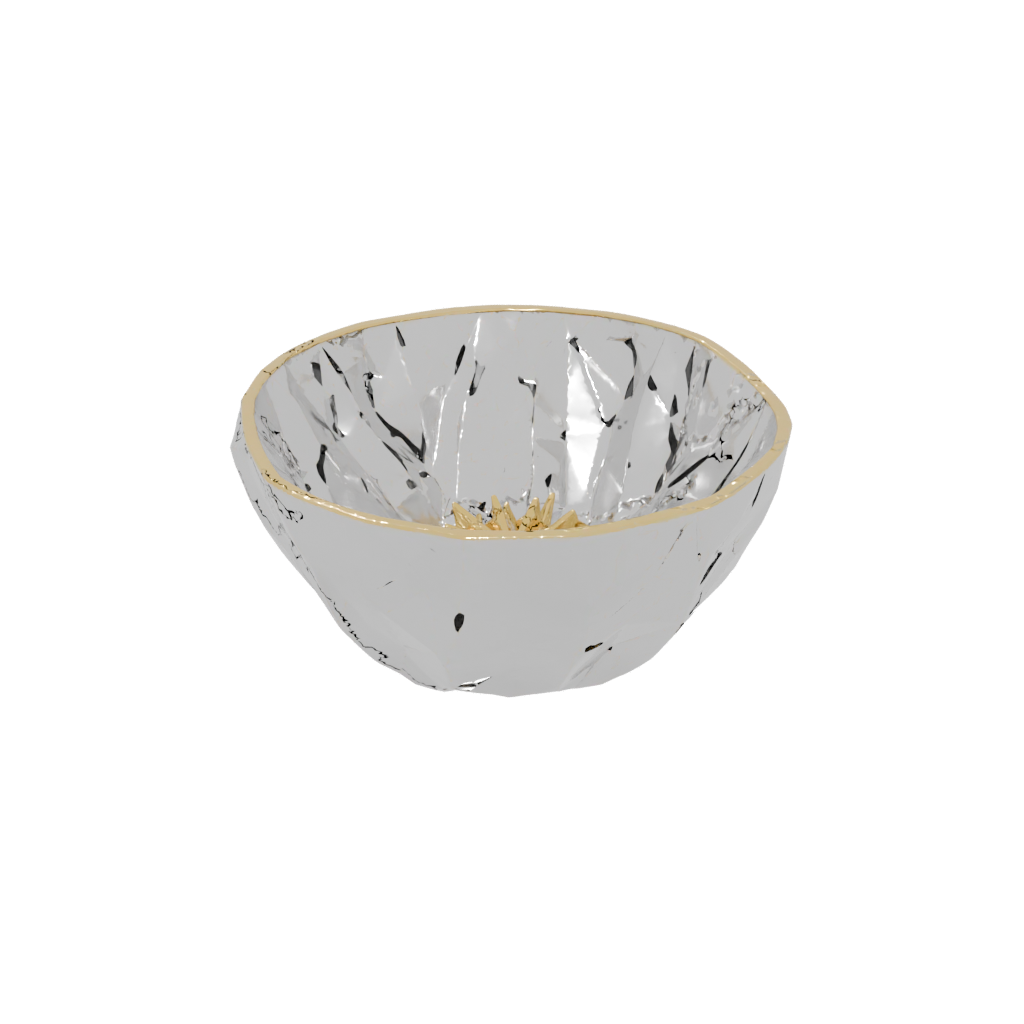 Gold Geometric Key Bowl