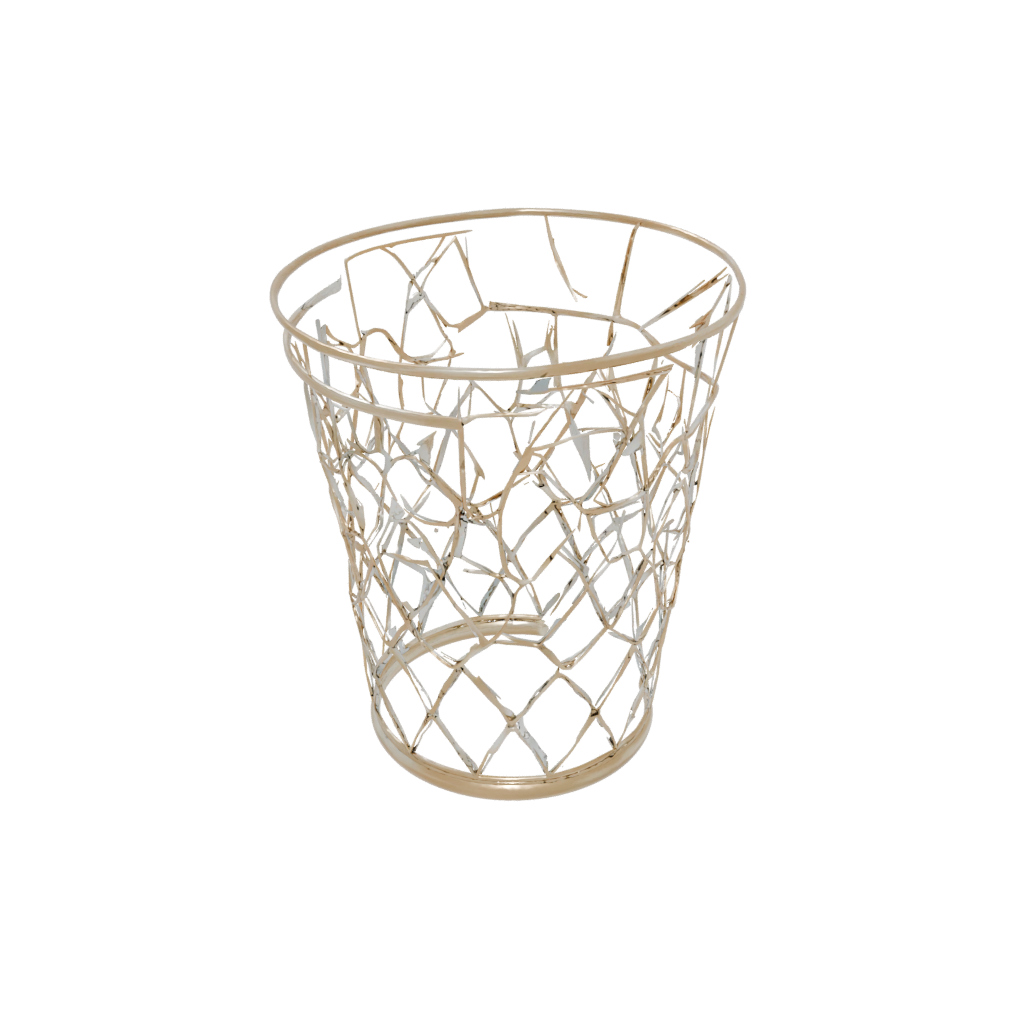 Gold Geometric Lattice Pencil Cup