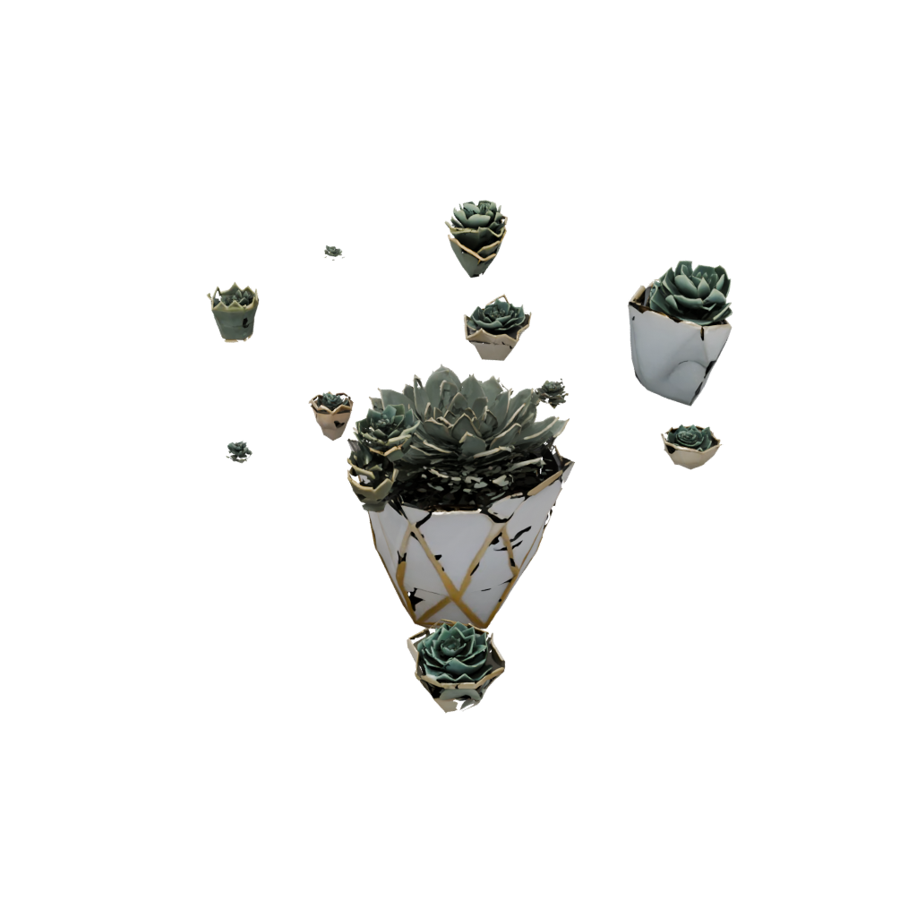 Gold Geometric Modern Succulent Planter
