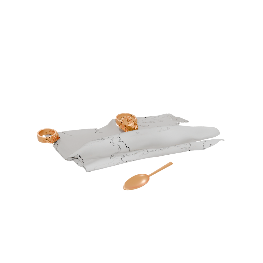 Gold Geometric Napkin Ring Set