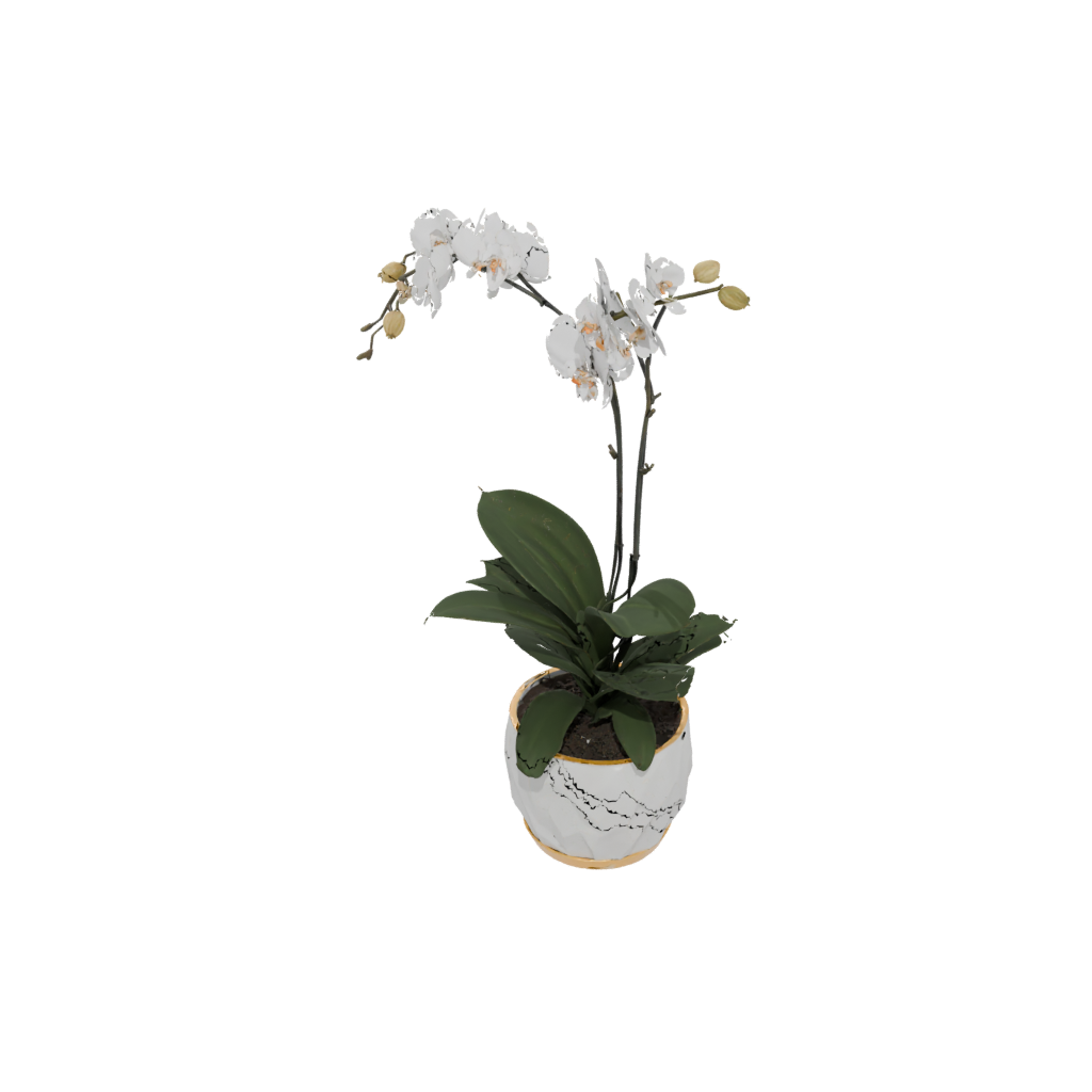 Gold Geometric Orchid Pot With Drainage