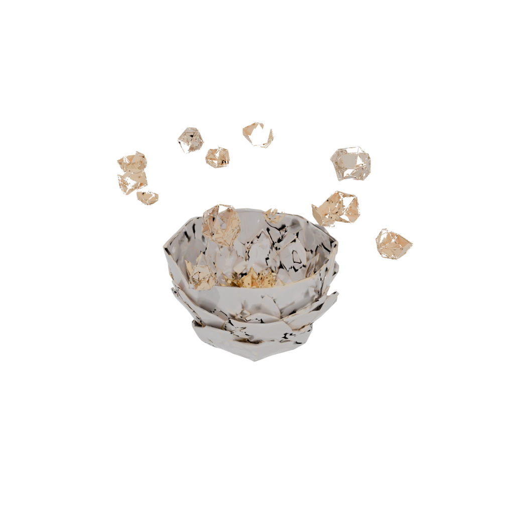 Gold Geometric Potpourri Bowl