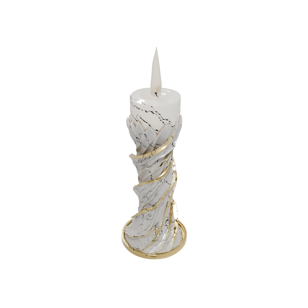 Gold Geometric Spiral Candle Holder