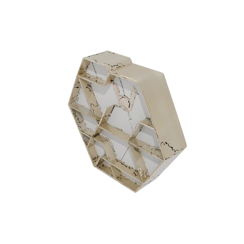 Gold Geometric Wall-Mounted Organizer