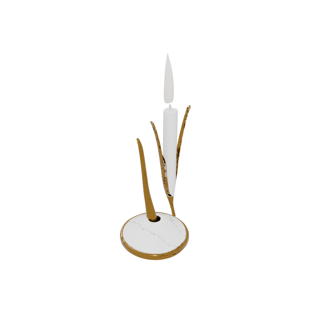 Gold Candle Snuffer Stand