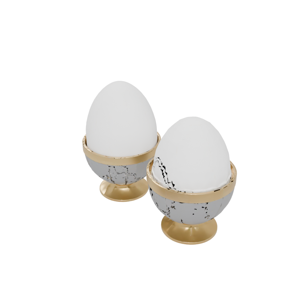 Gold Egg Cup Set