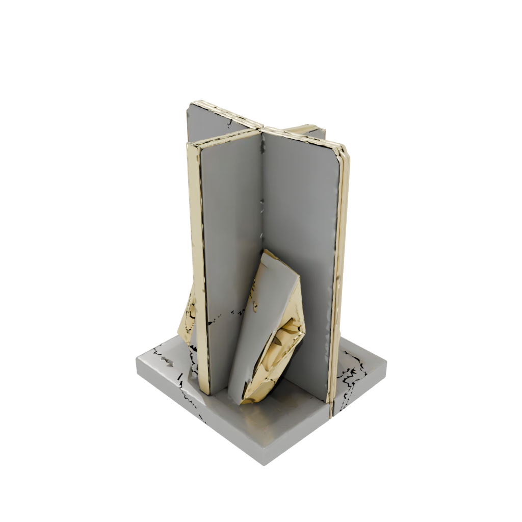 Gold Geometric Bookends