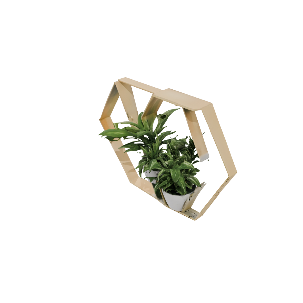 Gold Hexagon Wall Planter
