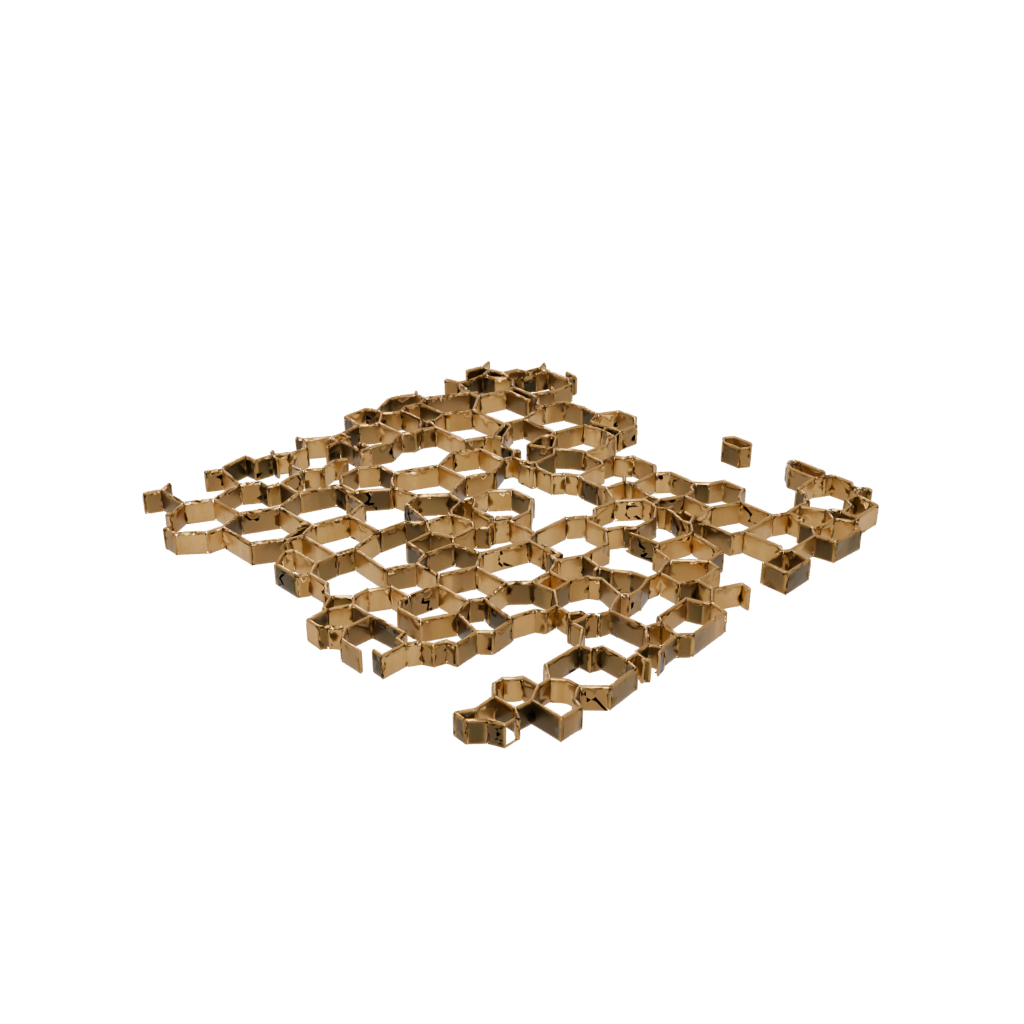 Gold Honeycomb Shelf Module
