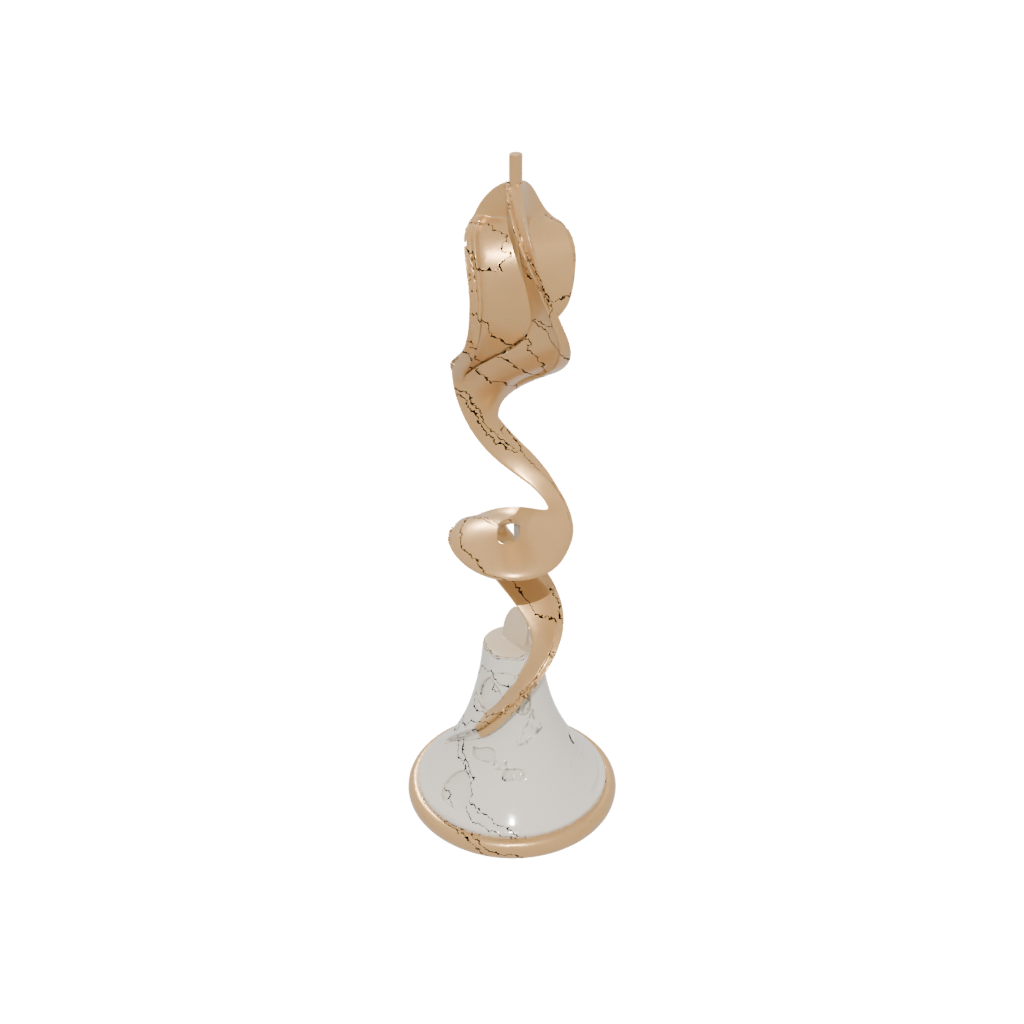 Gold Incense Holder Spiral