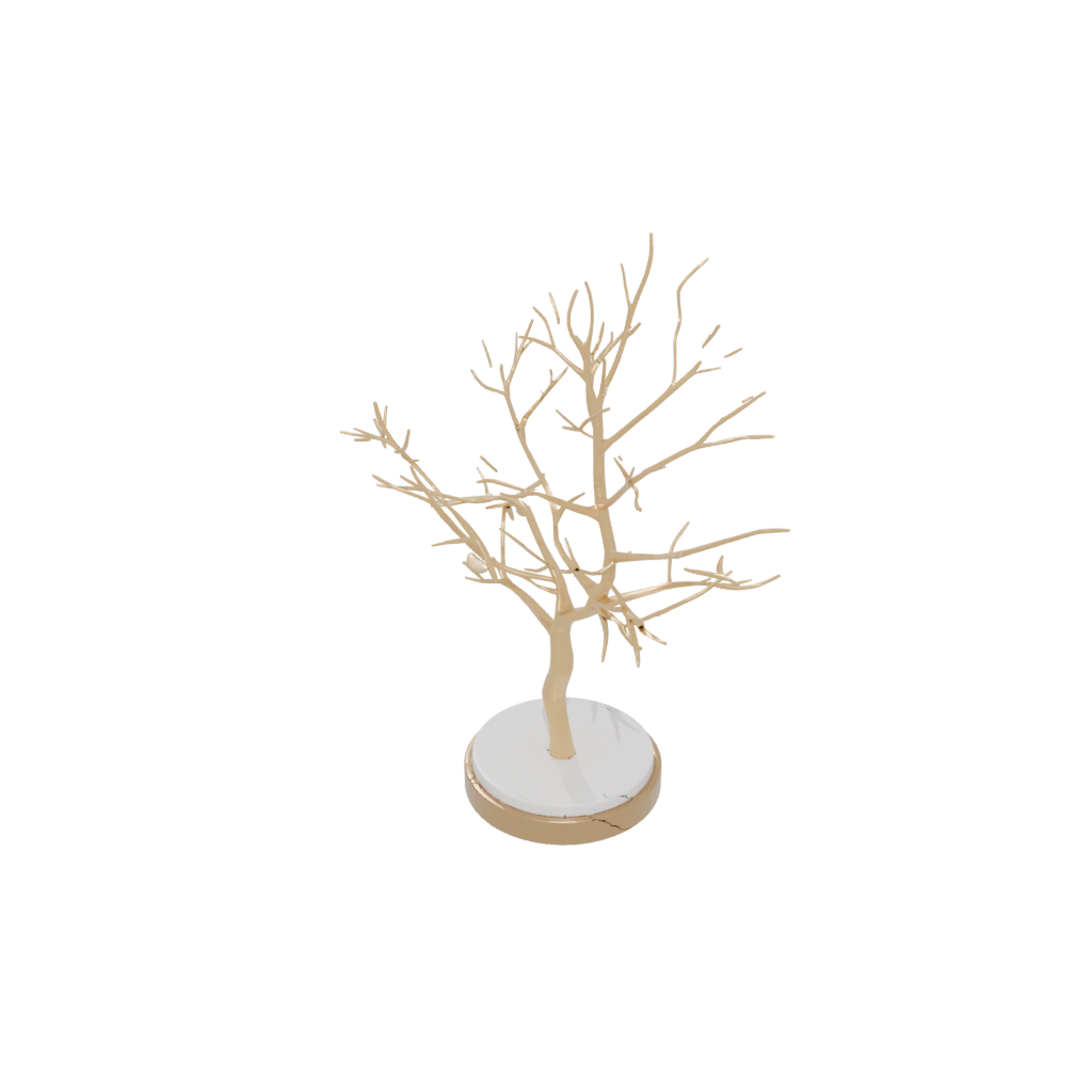 Gold Jewelry Tree Stand