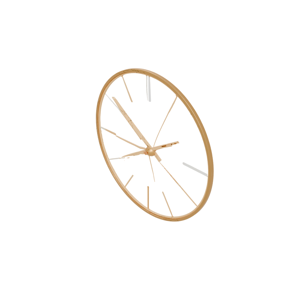Gold Minimalist Clock Surround
