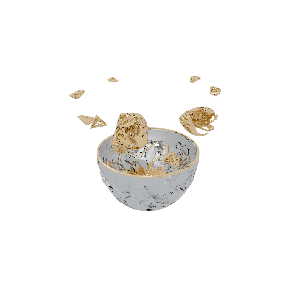Gold Potpourri Bowl