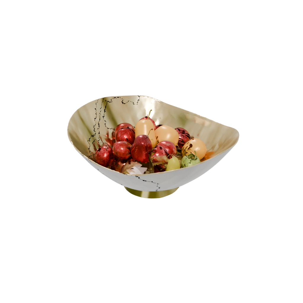 Gold Sculptural Fruit Bowl