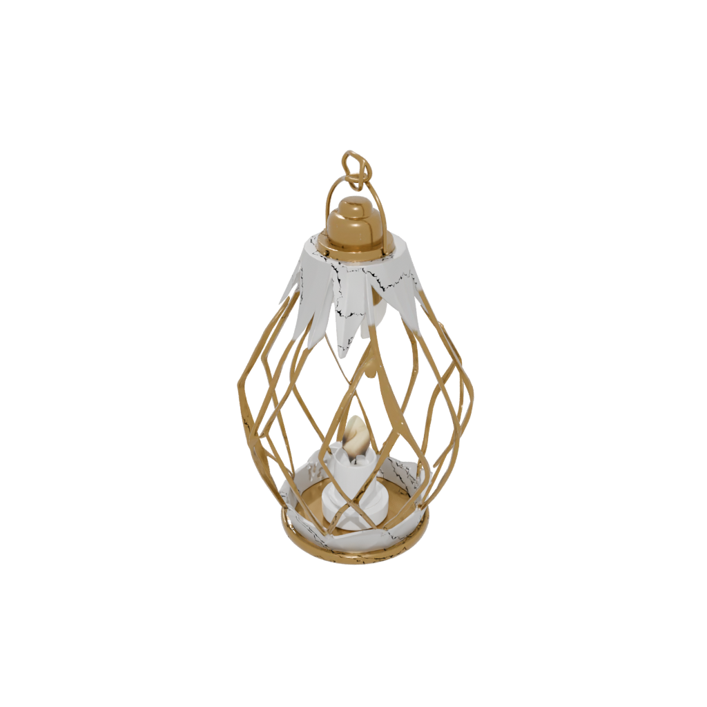 Gold Tealight Lantern