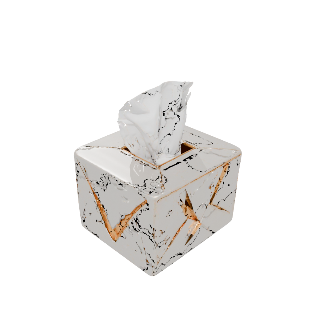 Gold Tissue Box Cover