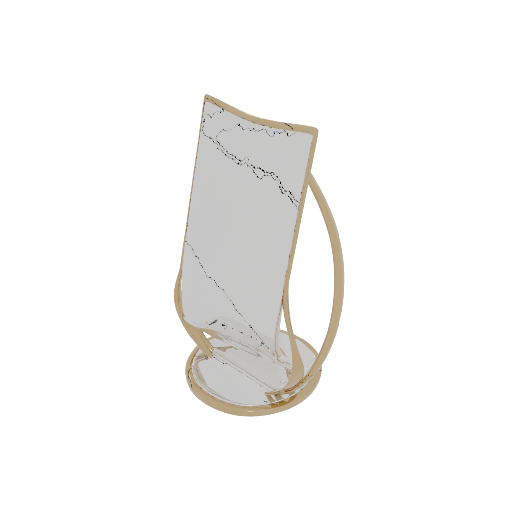 Gold Organic Card Holder Stand — home decor 3D print model, STL