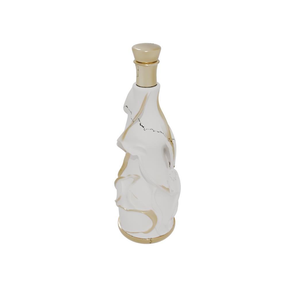 Gold Organic Diffuser Bottle Sleeve — home decor 3D print model, STL