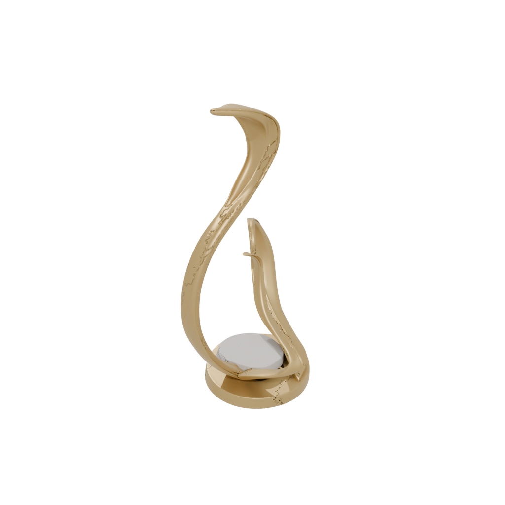 Gold Organic Minimalist Photo Stand — home decor 3D print model, STL