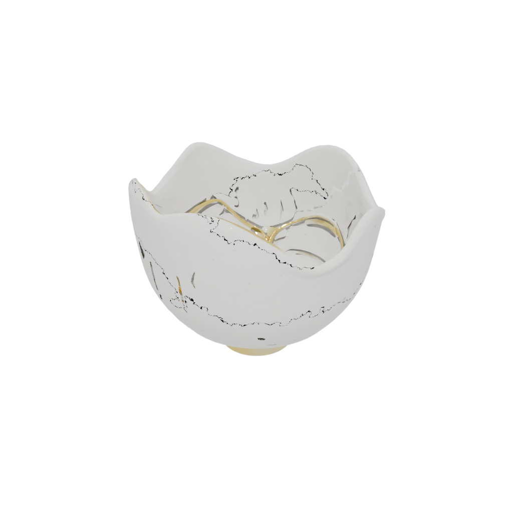 Gold Organic Ring Dish — home decor 3D print model, STL