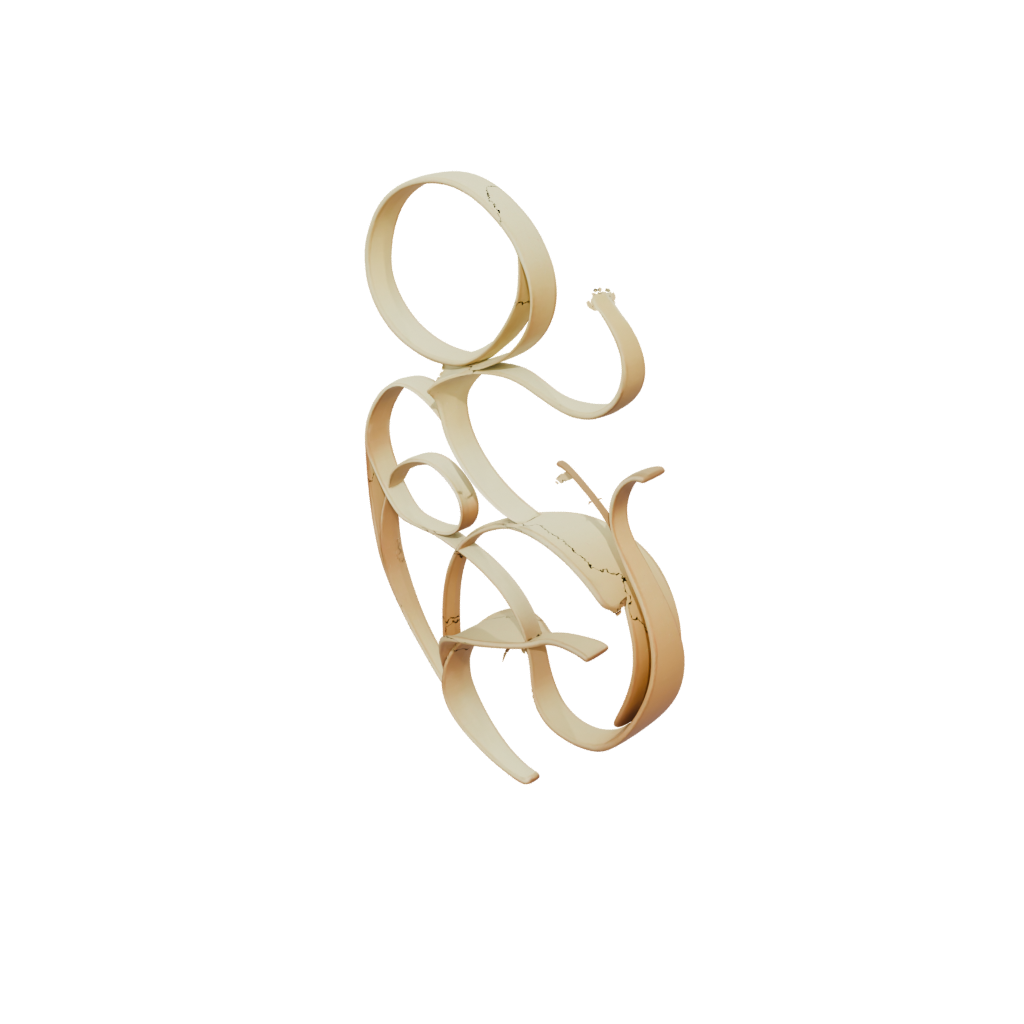 Gold Organic Wall-Mounted Organizer — home decor 3D print model, STL
