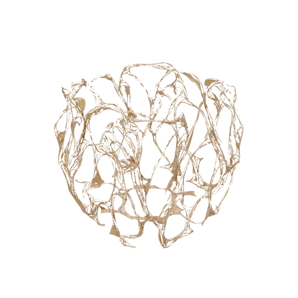 Gold Rustic Abstract Sculpture — home decor 3D print model, STL