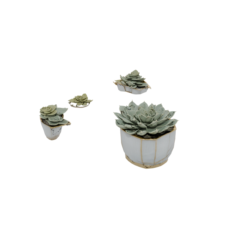 Gold Rustic Modern Succulent Planter — home decor 3D print model, STL