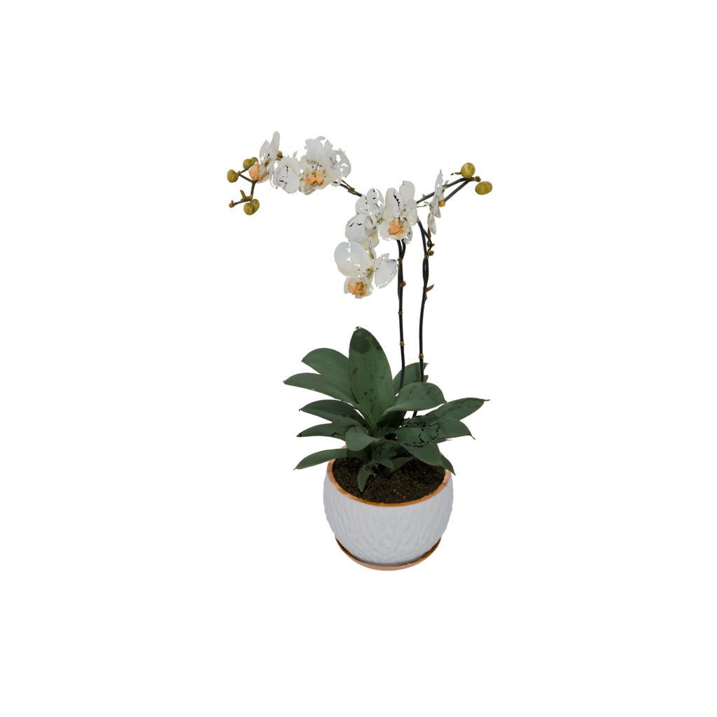 Gold Rustic Orchid Pot With Drainage — home decor 3D print model, STL