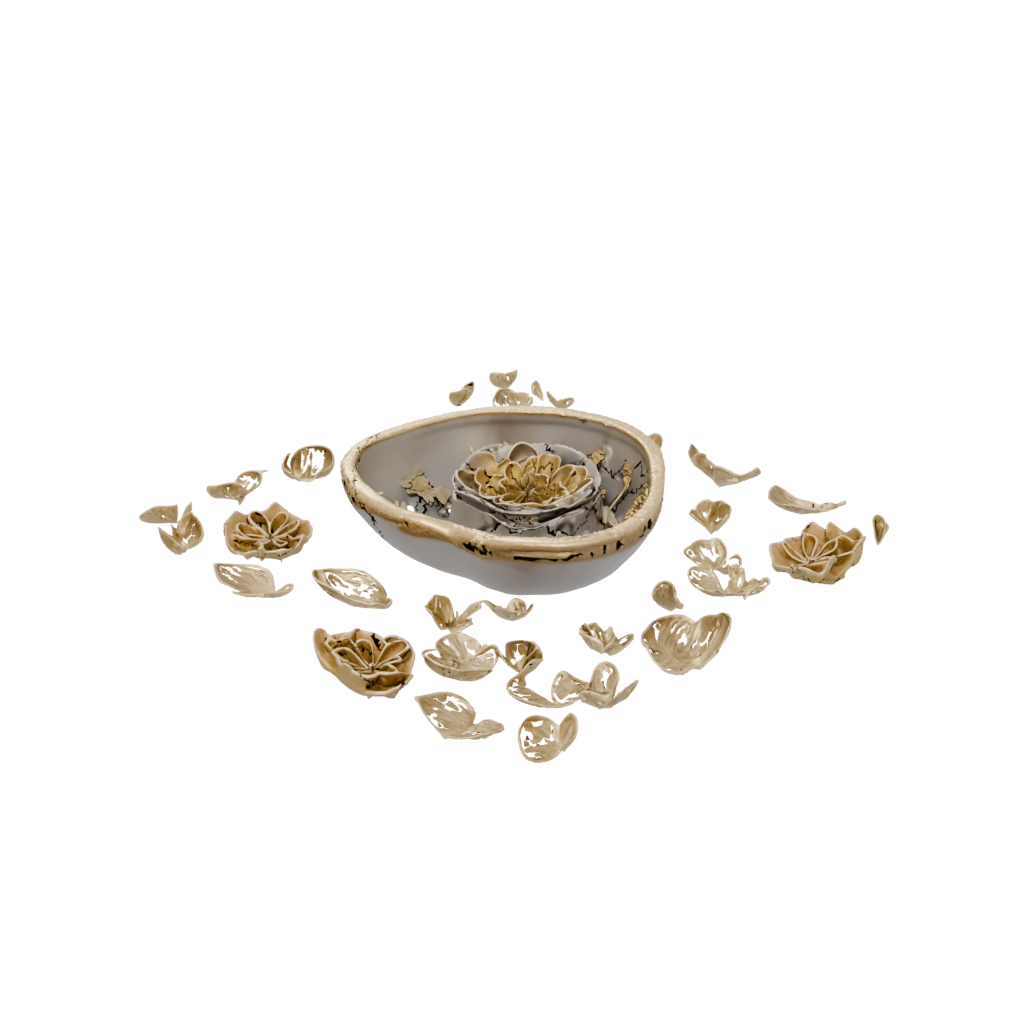 Gold Rustic Potpourri Bowl — home decor 3D print model, STL