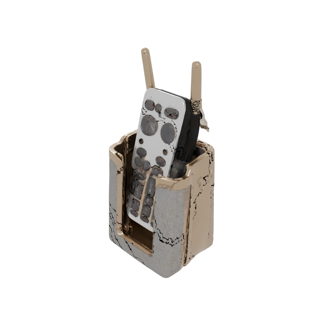Gold Rustic Remote Control Caddy — home decor 3D print model, STL