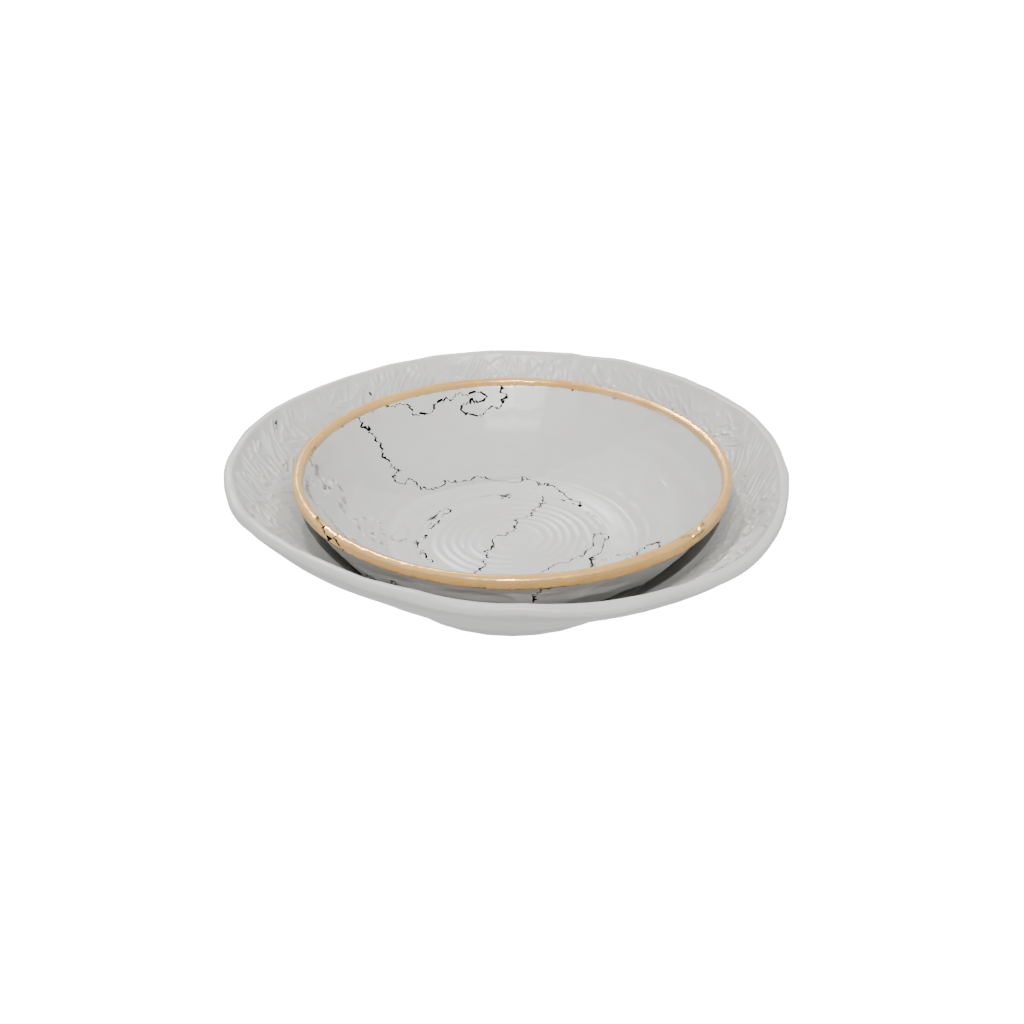 Gold Rustic Ring Dish — home decor 3D print model, STL