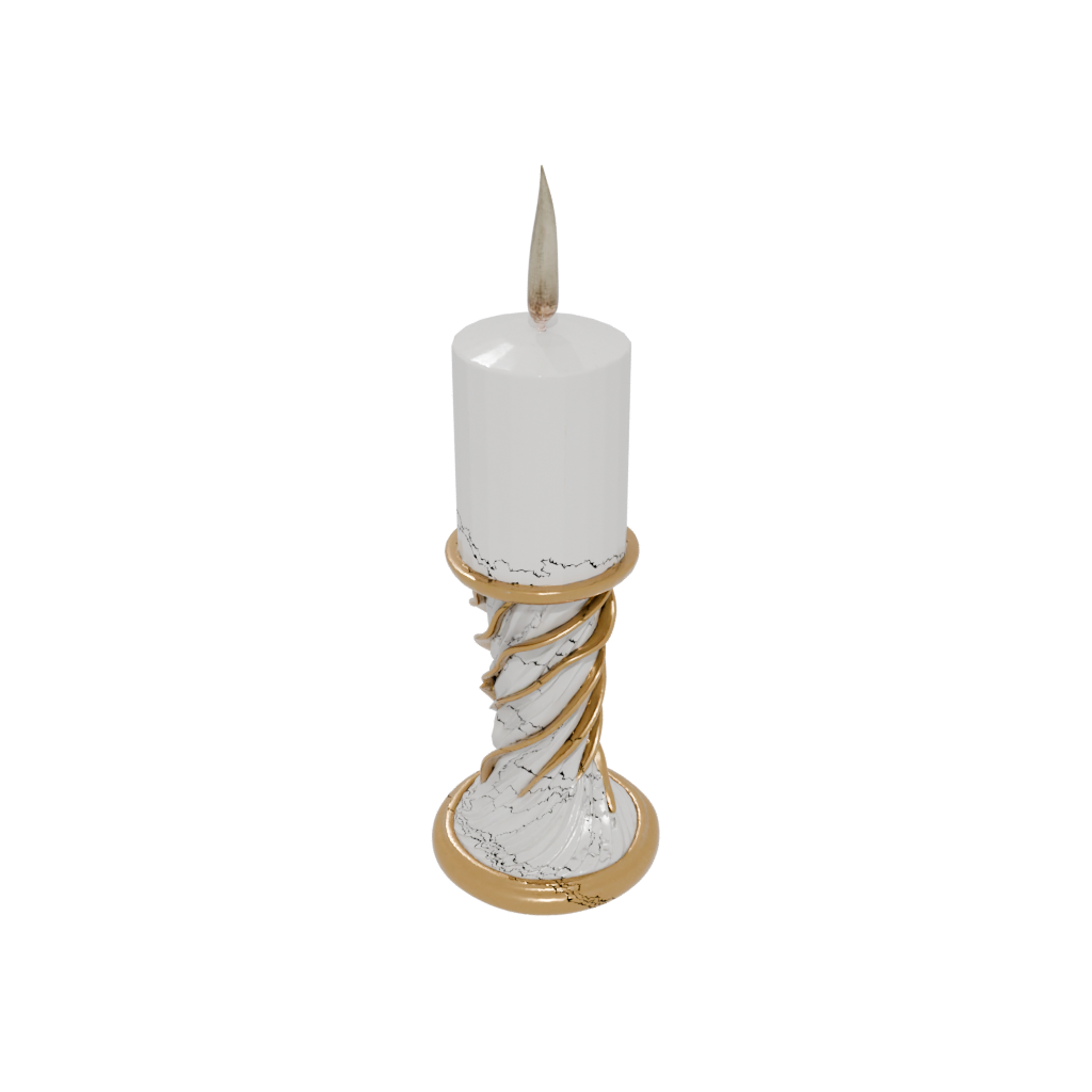 Gold Rustic Spiral Candle Holder — home decor 3D print model, STL