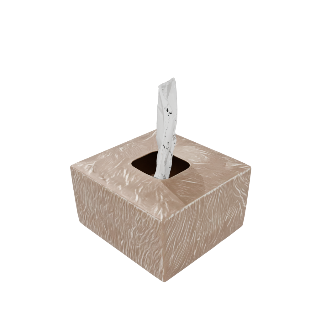 Gold Rustic Tissue Box Cover — home decor 3D print model, STL