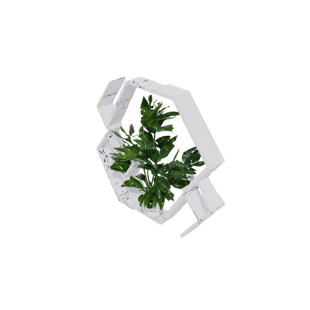 Holiday Deco Hexagon Wall Planter — home decor 3D print model, STL