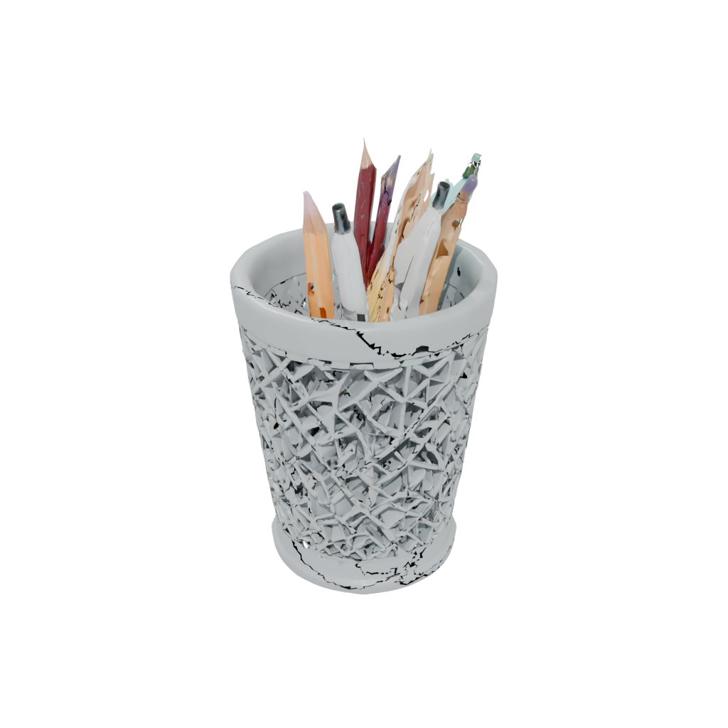 Holiday Deco Lattice Pencil Cup — home decor 3D print model, STL