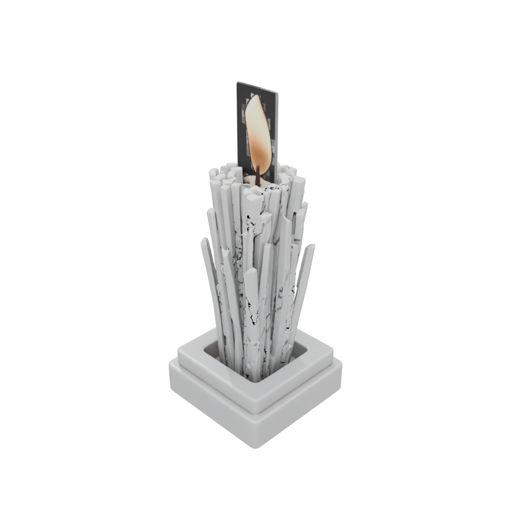 Holiday Deco Matchstick Holder — home decor 3D print model, STL