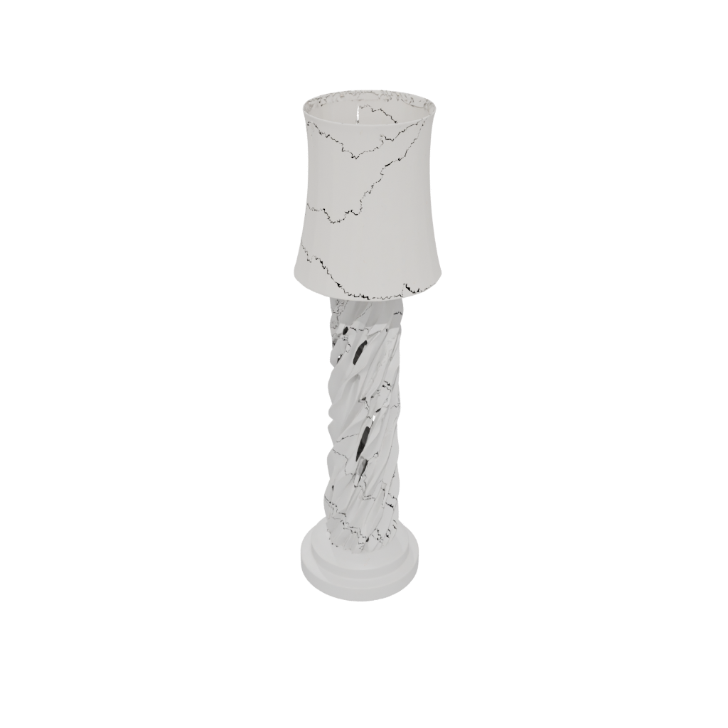 Holiday Deco Twisted Column Lamp Base — home decor 3D print model, STL