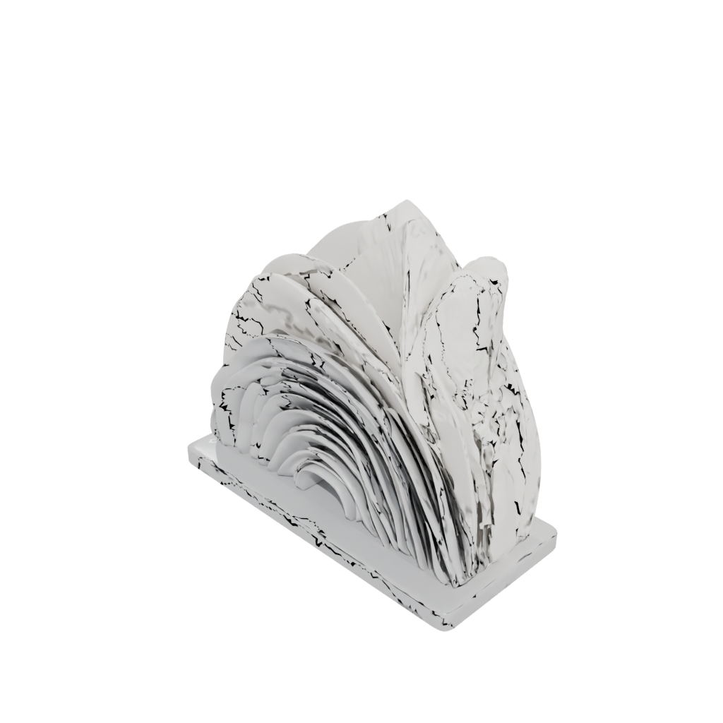Holiday Deco Wave-Form Napkin Holder — home decor 3D print model, STL