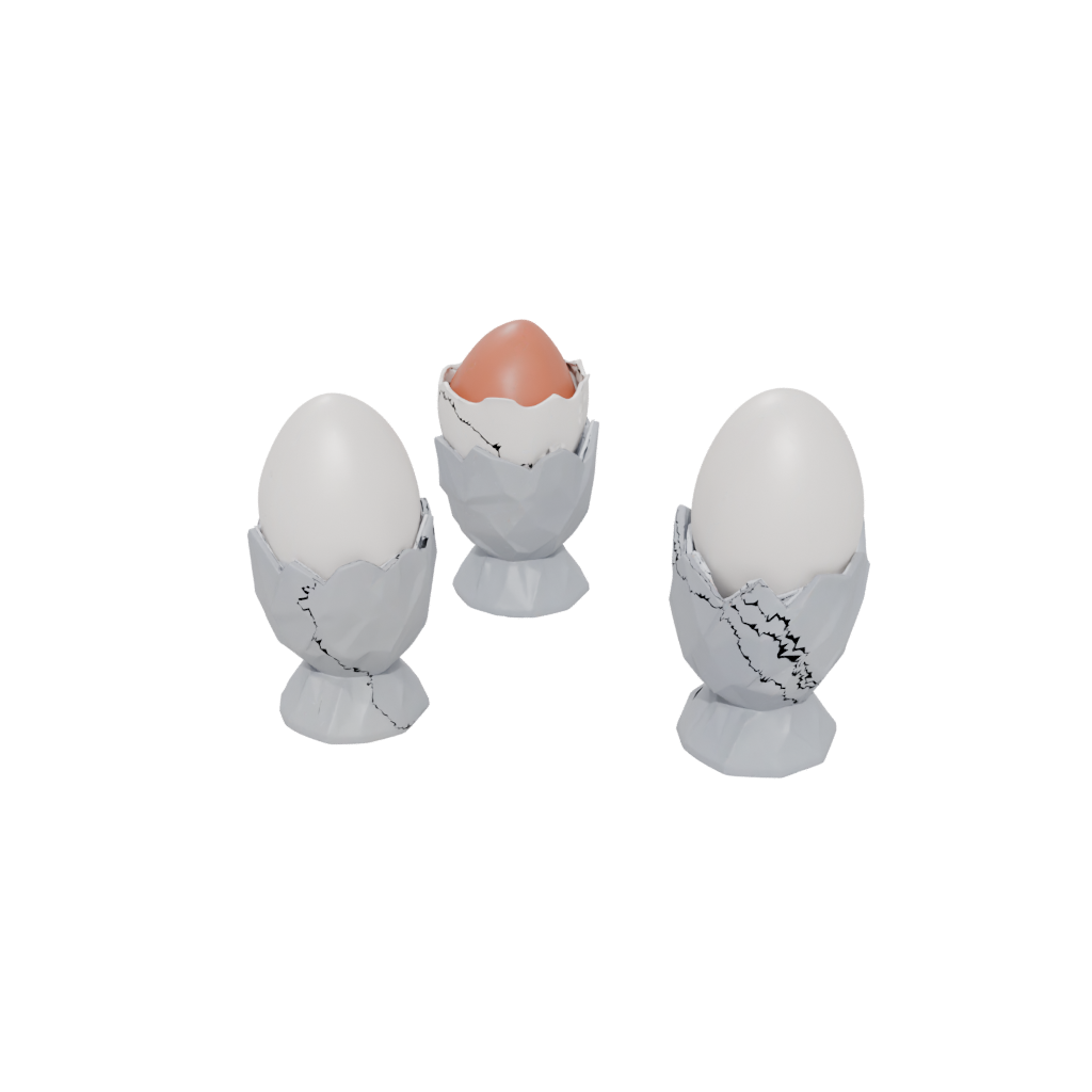 Holiday Geometric Egg Cup Set