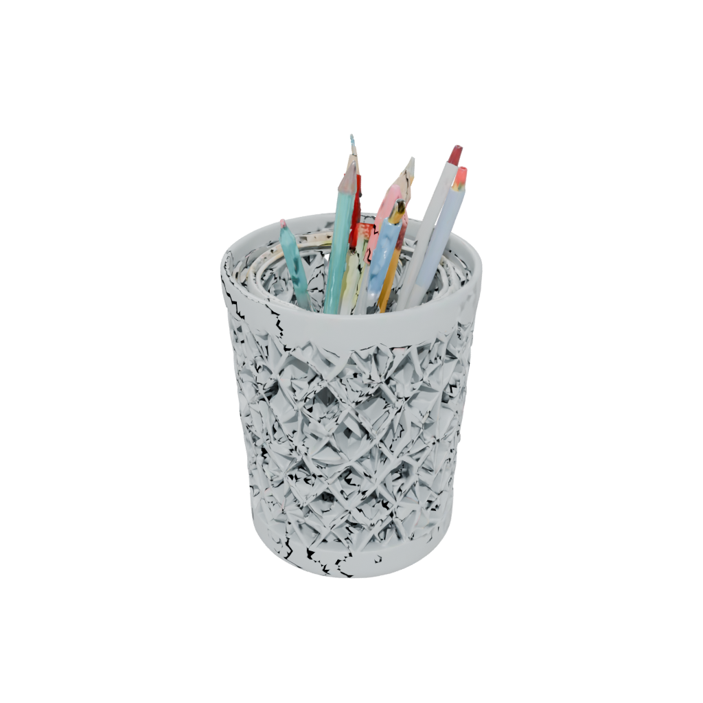 Holiday Geometric Lattice Pencil Cup